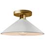 Radiance 11 3/4"W Brushed Brass Bisque Ceramic Ceiling Light