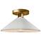 Radiance 11 3/4"W Brushed Brass Bisque Ceramic Ceiling Light
