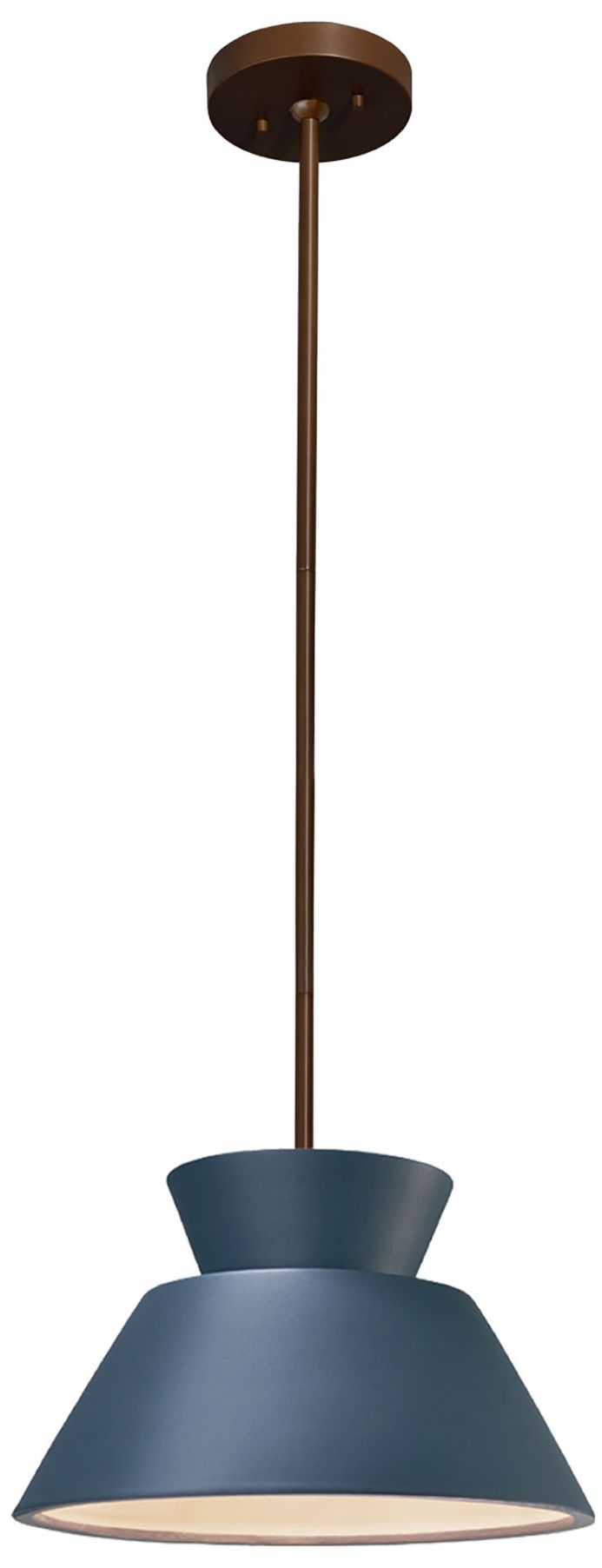 Thumbnail2 of Radiance 11" Wide Dark Bronze and Sky Blue Mini Pendant more views