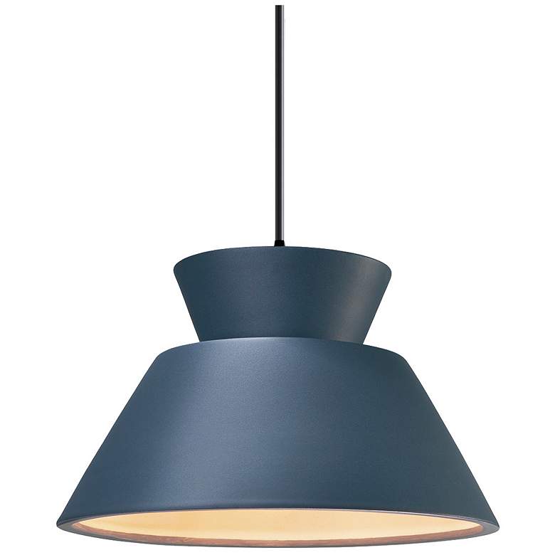 Image 1 Radiance 11" Wide Matte Black Midnight Sky Trapezoid LED Pendant