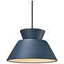 1_Radiance 11" Wide Matte Black Midnight Sky Trapezoid LED Pendant