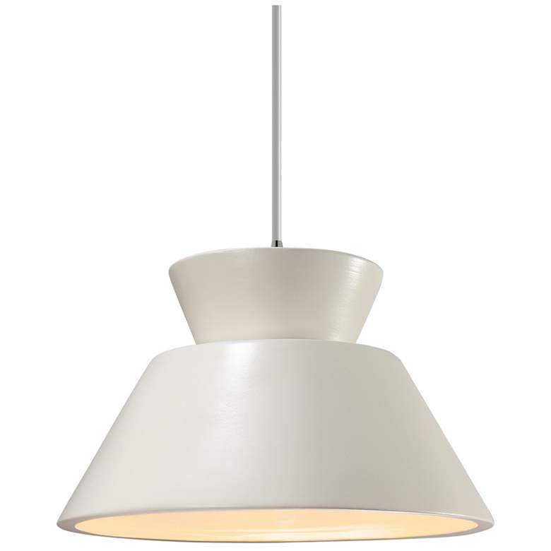 Image 1 Radiance 11" Wide Nickel and Matte White LED Mini Pendant