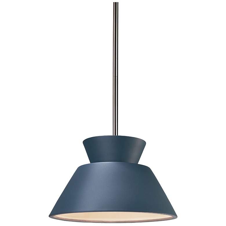 Image 1 Radiance 11"W Brushed Nickel and Midnight Sky Mini Pendant
