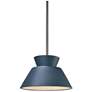 1_Radiance 11"W Brushed Nickel and Midnight Sky Mini Pendant