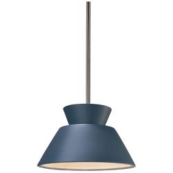 Radiance 11"W Brushed Nickel and Midnight Sky Mini Pendant
