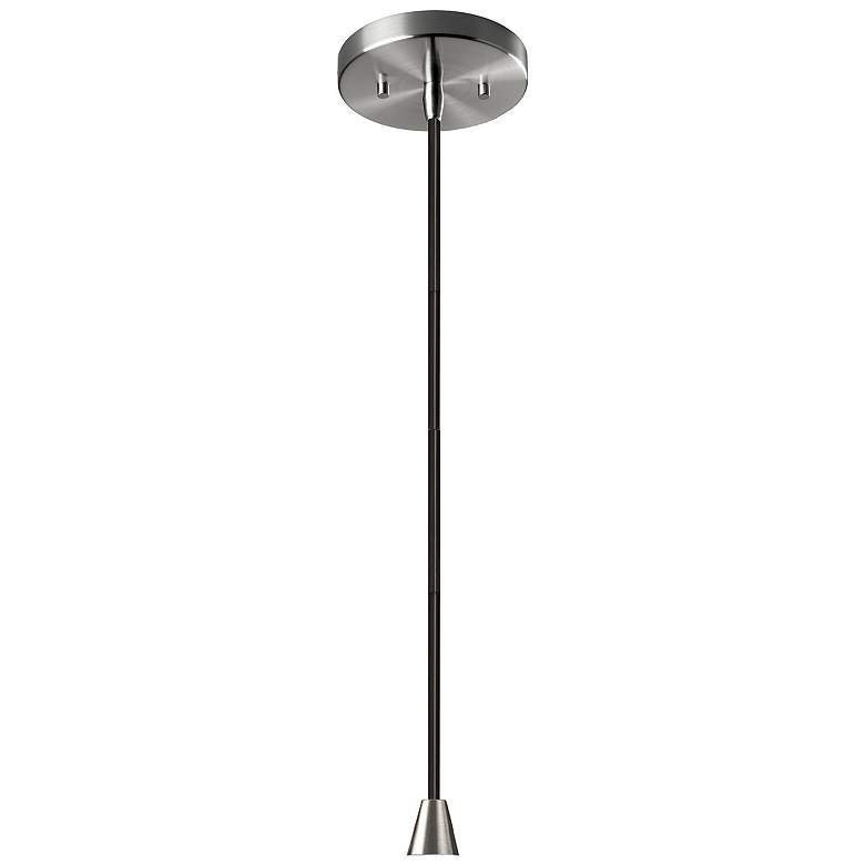 Image 2 Radiance 11"W Matte Green And Nickel Black Cord Trapezoid Pendant more views