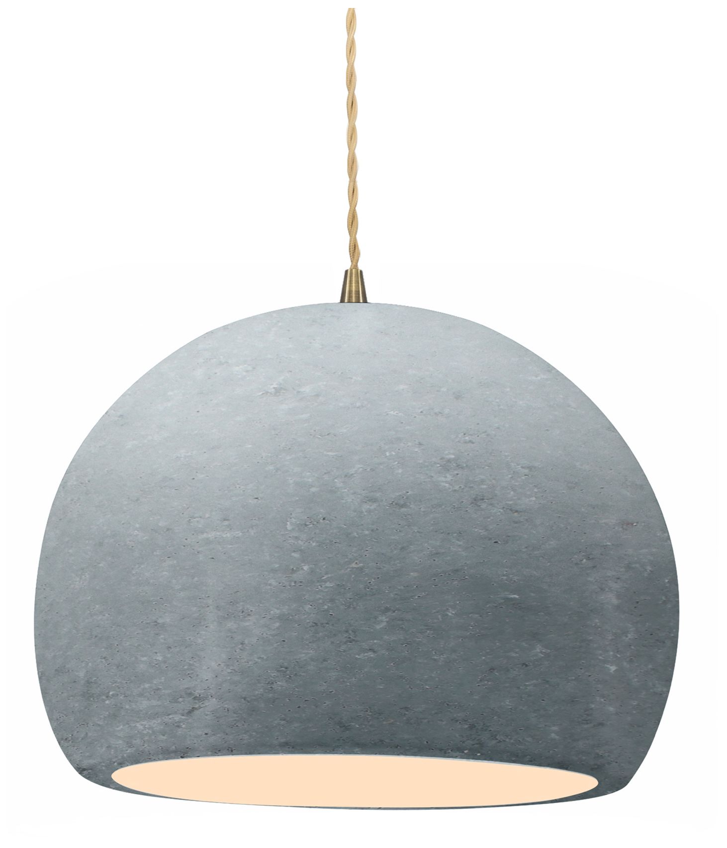 Radiance 12.25" Globe Brass Beige Cord Pendant Made to Order
