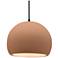Radiance 12.25"W Adobe Frame Matte Black Large Globe Black Cord LED Pe