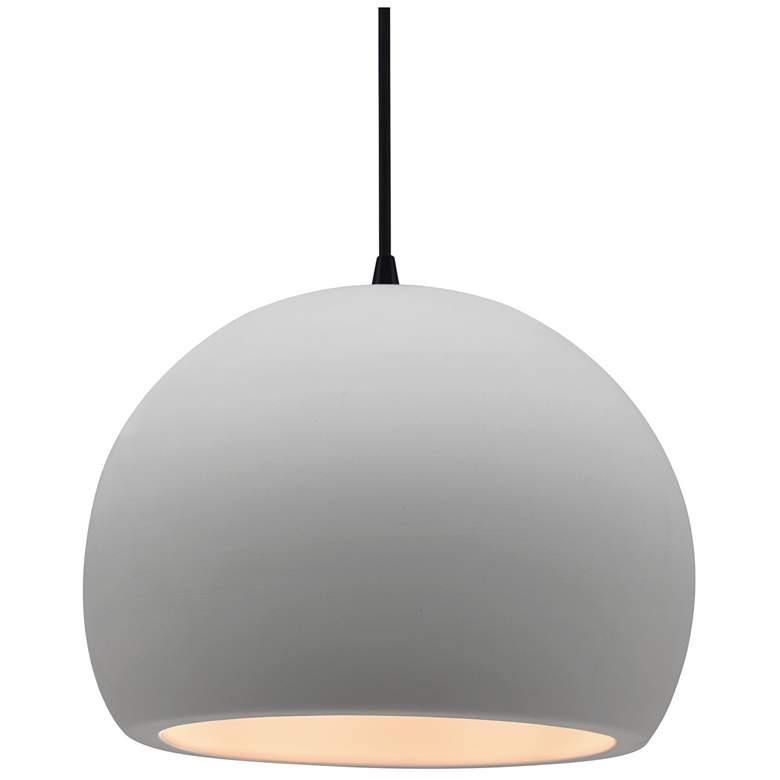 Image 1 Radiance 12.25"W Bisque Frame Matte Black Large Globe Black Cord Penda