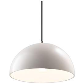 Image1 of Radiance 12.5" Wide Brushed Nickel Matte White Dome Black Cord LED Pen