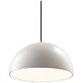 Thumbnail1 of Radiance 12.5" Wide Brushed Nickel Matte White Dome Black Cord LED Pen