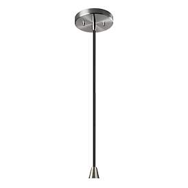 Image2 of Radiance 12.5" Wide Brushed Nickel Matte White Dome Black Cord LED Pen more views