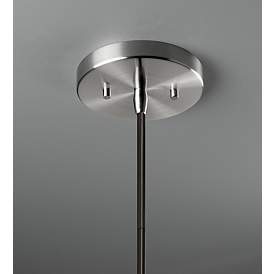 Image3 of Radiance 12.5" Wide Brushed Nickel Matte White Dome Black Cord LED Pen more views
