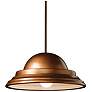 Radiance 12.5" Wide Dark Bronze Antique Copper Dome LED Stem Pendant