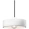 Radiance 12" Wide Brushed Nickel Gloss White Dish Stemmed Pendant
