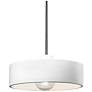 Radiance 12" Wide Brushed Nickel Gloss White Dish Stemmed Pendant