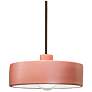 Radiance 12" Wide Dark Bronze Gloss Blush Dish Stemmed Pendant