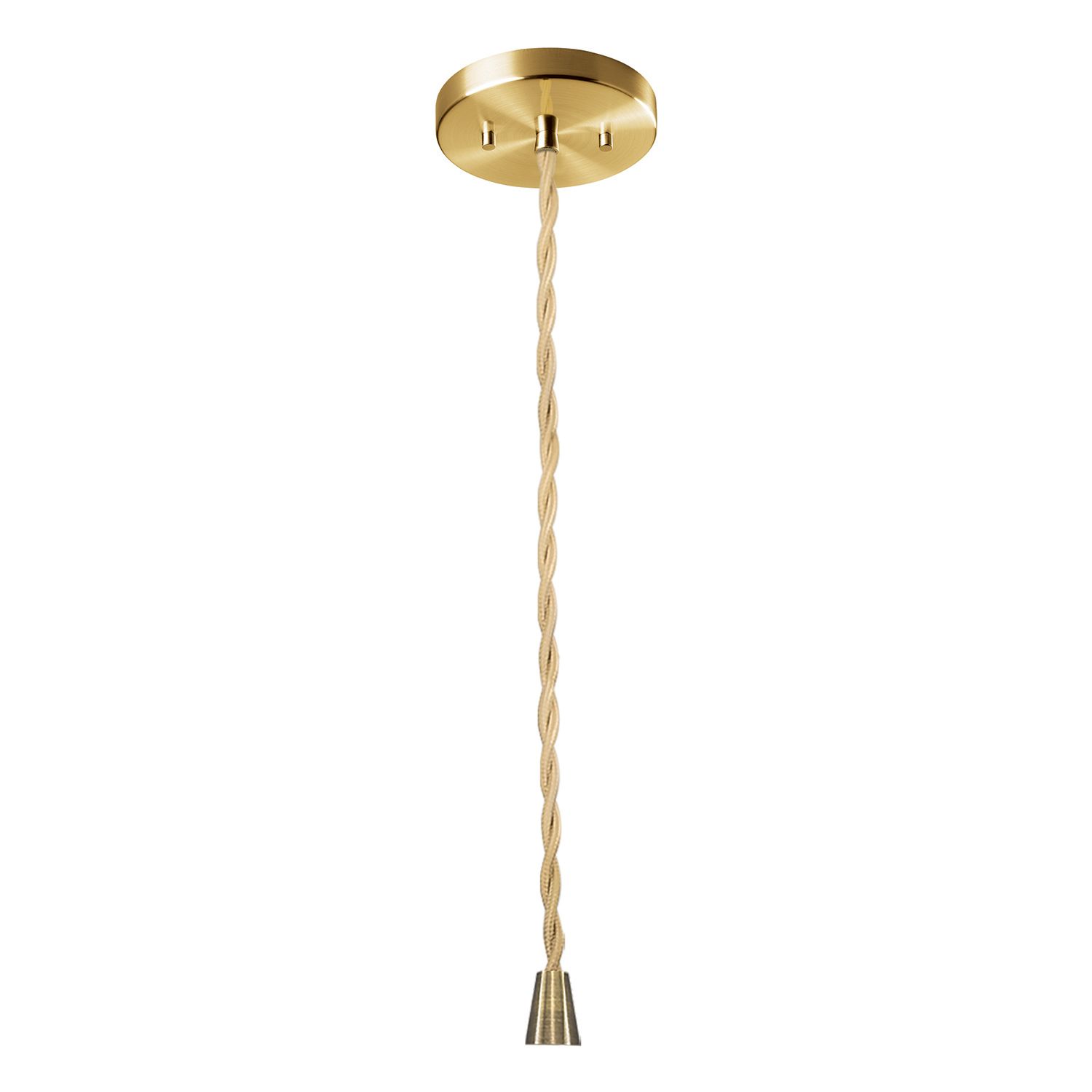 Image 2 Radiance 13.5" Droplet Brass Beige Cord Pendant Made to Order more views