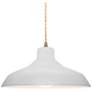 1_Radiance 13.5"W Bisque Frame Antique Brass Loft Beige Twisted LED Pend