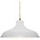 Radiance 13.5"W Bisque Frame Antique Brass Loft Beige Twisted LED Pend