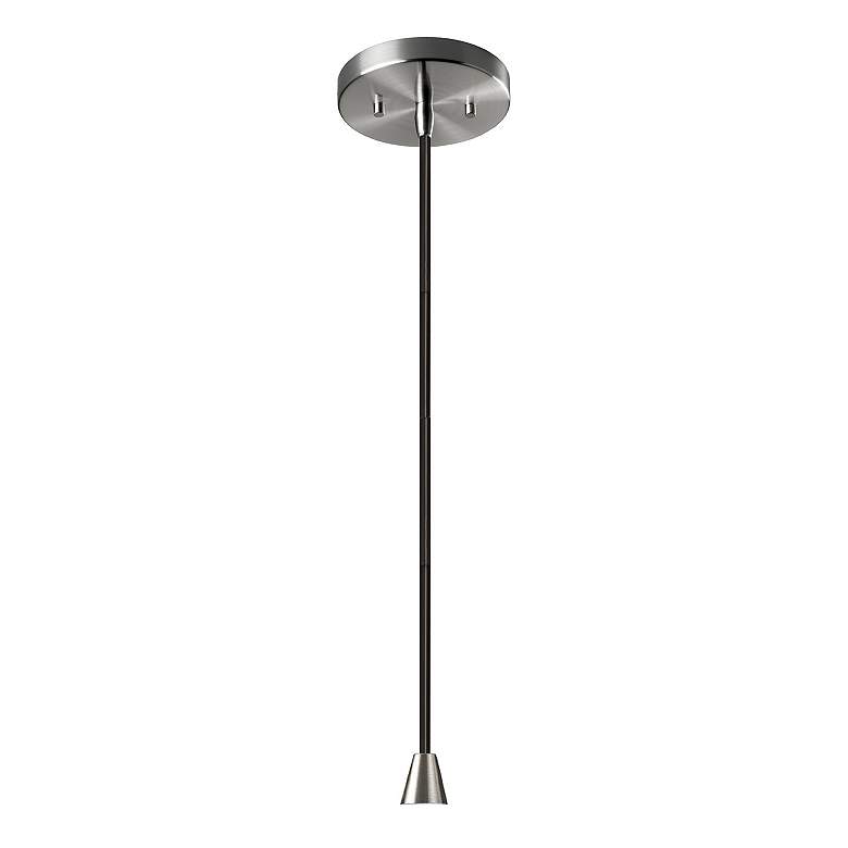 Image 2 Radiance 13.5"W Bisque Frame Nickel Large Droplet Black Cord Pendant more views