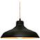Radiance 13.5"W Carbon/Gold Frame Matte Black Loft Beige Twisted Penda