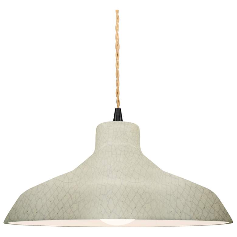 Image 1 Radiance 13.5"W Celadon Frame Matte Black Medium Loft Beige Twisted Pe