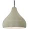 Radiance 13.5"W Celadon Frame Nickel Large Droplet Black Cord Pendant