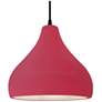 1_Radiance 13.5"W Cerise Frame Matte Black Large Droplet Black Cord Pend