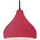 Radiance 13.5"W Cerise Frame Matte Black Large Droplet Black Cord Pend