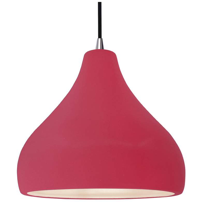 Image 1 Radiance 13.5"W Cerise Frame Nickel Large Droplet Black Cord LED Penda