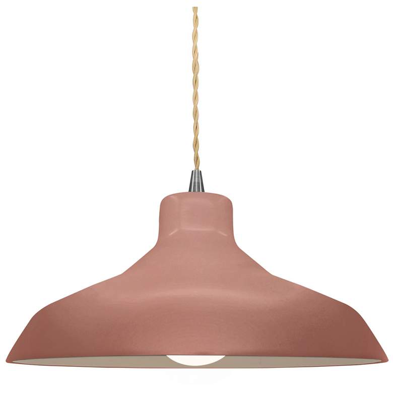 Image 1 Radiance 13.5"W Clay Frame Brushed Nickel Loft Beige Twisted LED Penda