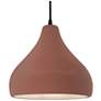 1_Radiance 13.5"W Clay Frame Matte Black Large Droplet Black Cord Pendan