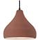 Radiance 13.5"W Clay Frame Matte Black Large Droplet Black Cord Pendan