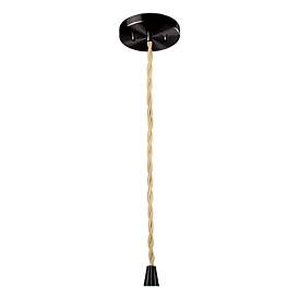 Image2 of Radiance 13.5"W Droplet Black Beige Cord Pendant w/ Muted Yellow Shade more views