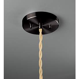 Image3 of Radiance 13.5"W Droplet Black Beige Cord Pendant w/ Muted Yellow Shade more views