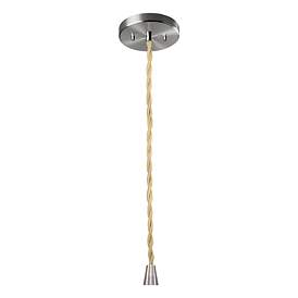 Image2 of Radiance 13.5"W Droplet Nickel Beige Cord Pendant w/ Matte White Shade more views