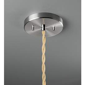 Image3 of Radiance 13.5"W Droplet Nickel Beige Cord Pendant w/ Matte White Shade more views