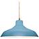 Radiance 13.5"W Sky Blue Frame Antique Brass Loft Beige Twisted LED Pe