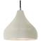 Radiance 13.5"W White Crackle Frame Nickel Large Droplet Black Cord Pe