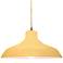 Radiance 13.5"W Yellow Frame Antique Brass Loft Beige Twisted LED Pend