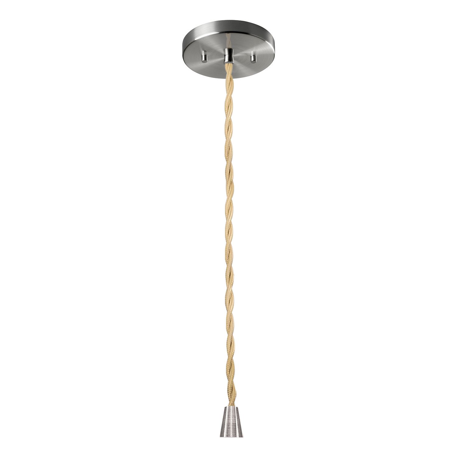 Image 2 Radiance 13.5"W Yellow Frame Brushed Nickel Loft Beige Twisted Pendant more views