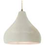 1_Radiance 13 1/2"W Antique Brass Pendant Light w/ White Shade