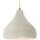 Radiance 13 1/2"W Antique Brass Pendant Light w/ White Shade