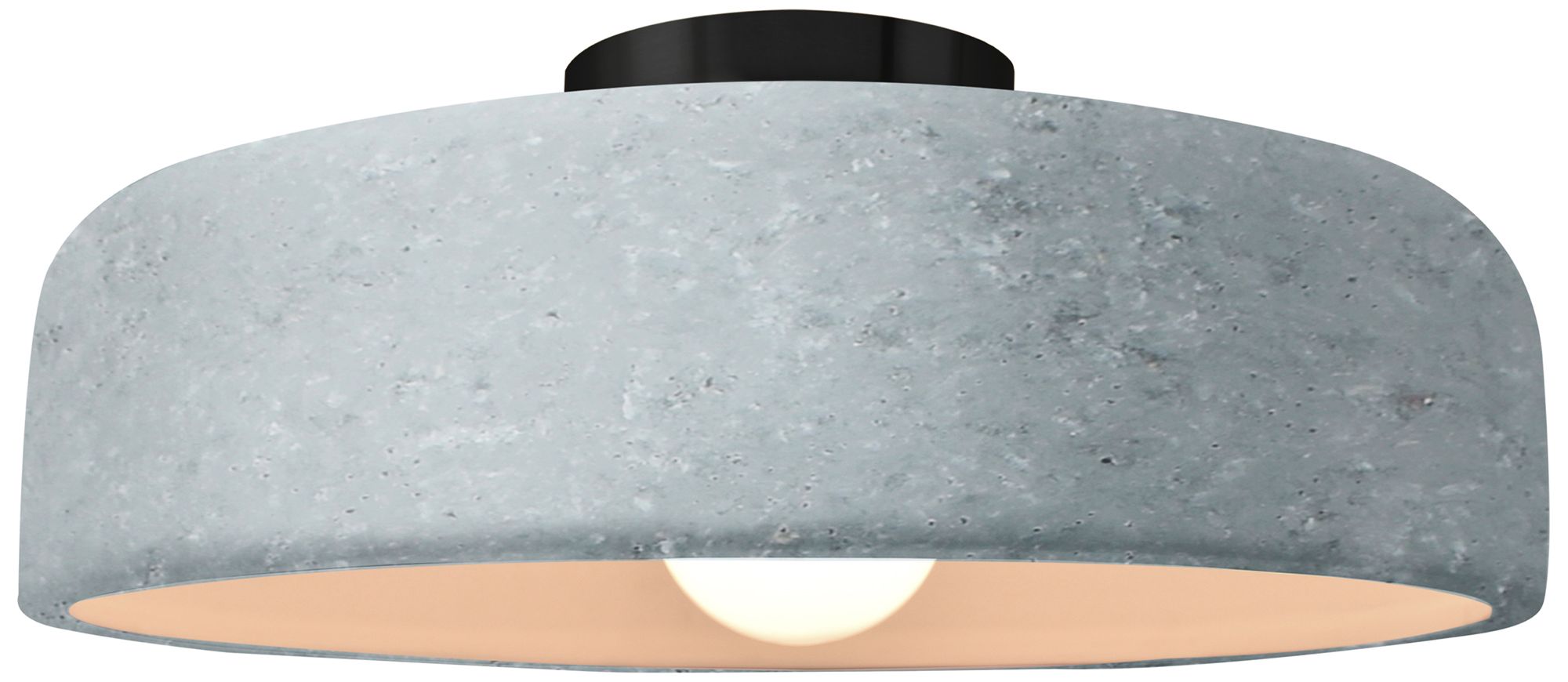 Radiance 13" Medium Spire Black Metal Semiflush Made to Order