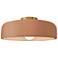 Radiance 13"W Adobe Frame Brushed Brass Metal Medium Spire LED Semi.Fl
