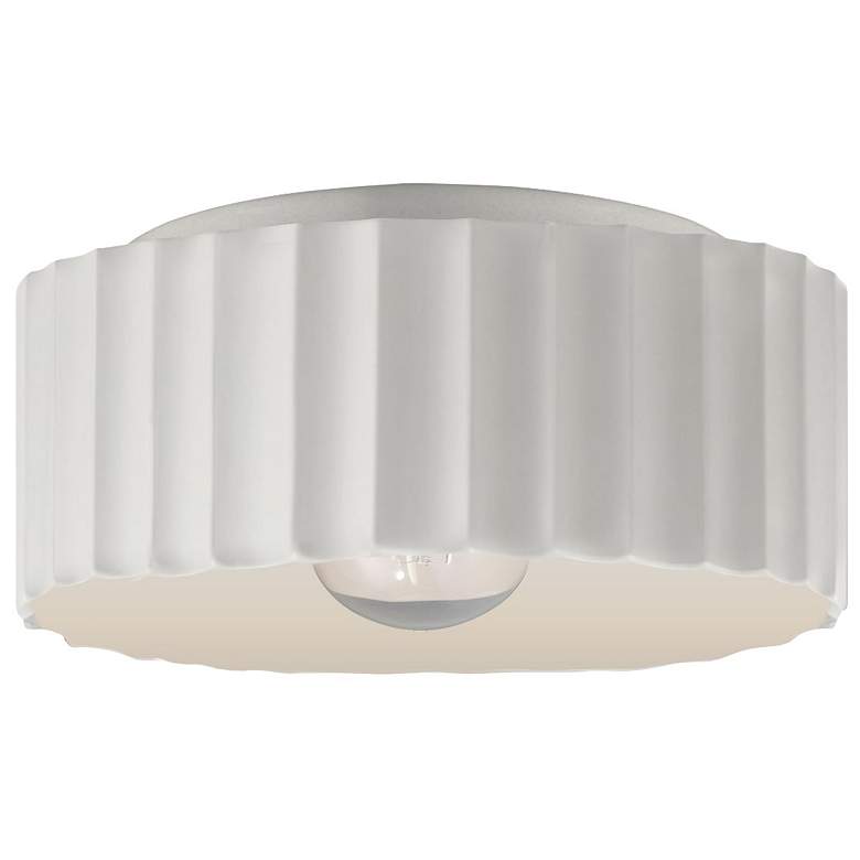 Image 2 Radiance 13"W Bisque Large Gear Flush.Mount