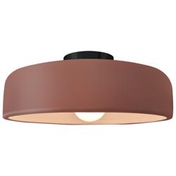 Radiance 13"W Black and Canyon Clay Ceramic Ceiling Light
