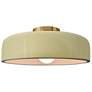 Radiance 13"W Brushed Brass with Vanilla Gloss Ceiling Light