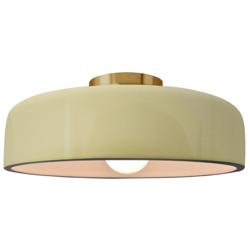 Radiance 13"W Brushed Brass with Vanilla Gloss Ceiling Light